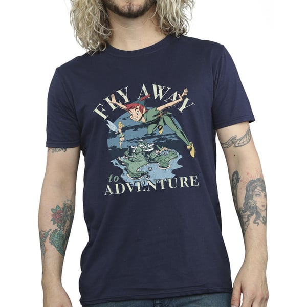 Disney Mens Peter Pan Fly Away To Adventure T-Shirt