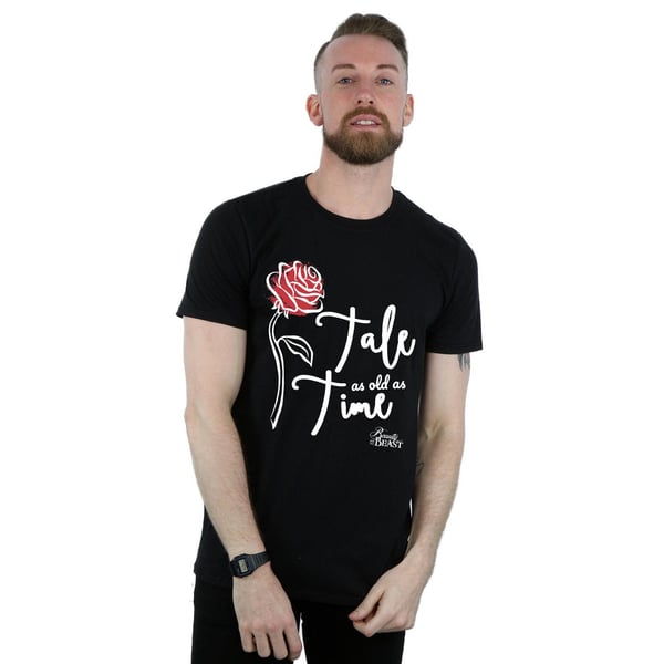 Disney Mens Tale As Old As Time Rose T-Shirt