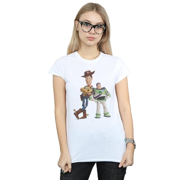 Disney Womens/Ladies Toy Story Buzz And Woody Standing Cotton T-Shirt