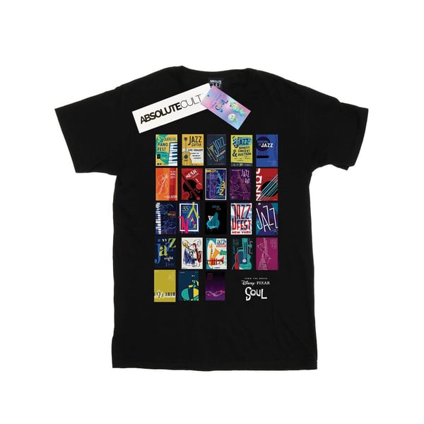 Disney Womens/Ladies Soul Jazz Poster Wall Cotton Boyfriend T-Shirt