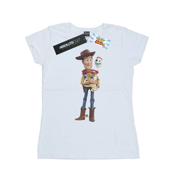 Disney Womens/Ladies Toy Story 4 Woody And Forky Cotton T-Shirt