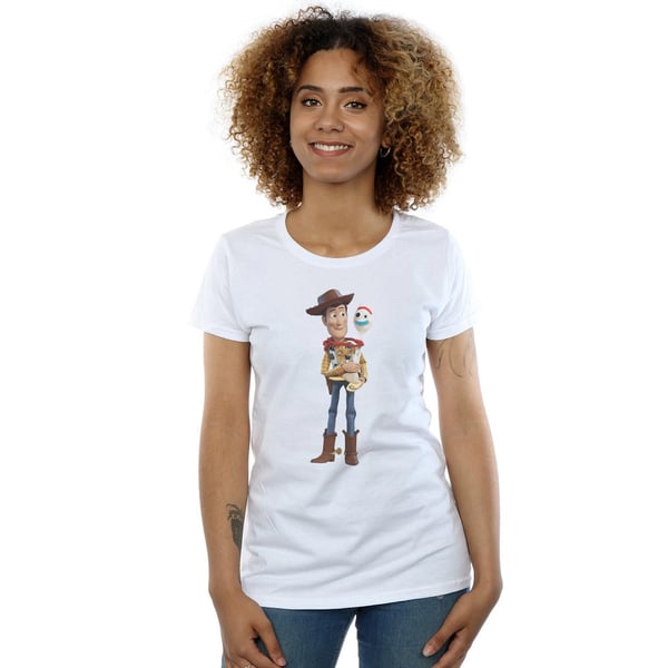 Disney Womens/Ladies Toy Story 4 Woody And Forky Cotton T-Shirt