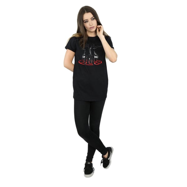 Supernatural Womens/Ladies Sam And Dean Silhouette Cotton Boyfriend T-Shirt