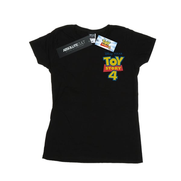 Disney Womens/Ladies Toy Story 4 Logo Breast Print Cotton T-Shirt