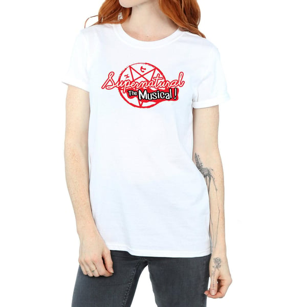 Supernatural Womens/Ladies The Musical Cotton Boyfriend T-Shirt