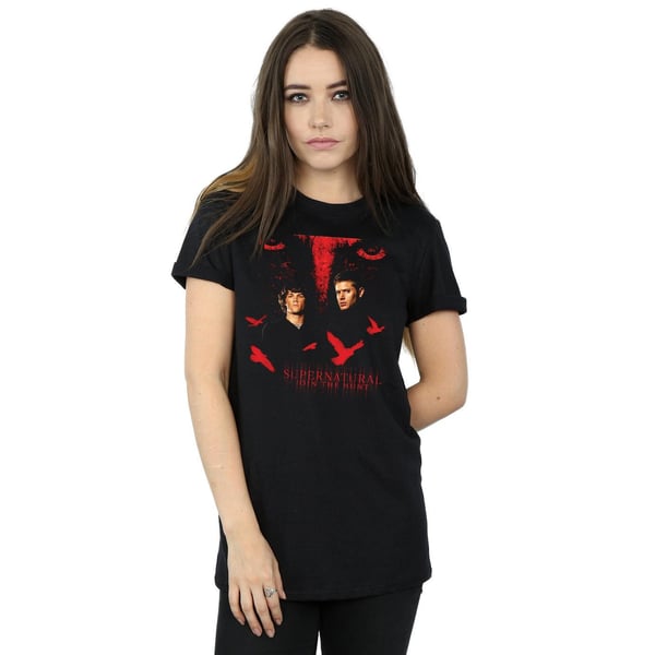 Supernatural Womens/Ladies Crow Eyes Cotton Boyfriend T-Shirt