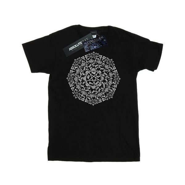 Supernatural Womens/Ladies Symbol Circle Cotton Boyfriend T-Shirt