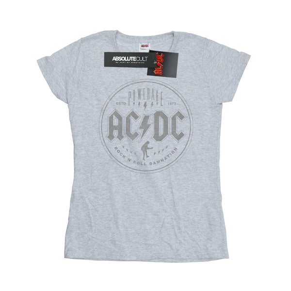 AC/DC Womens/Ladies Rock N Roll Damnation Black Cotton T-Shirt