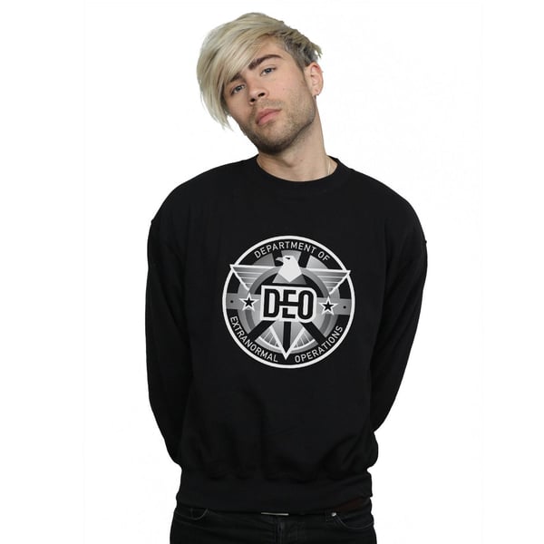 DC Comics Mens Supergirl TV Series Deo Crest Sweatshirt