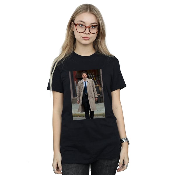 Supernatural Womens/Ladies Castiel Photograph Cotton Boyfriend T-Shirt