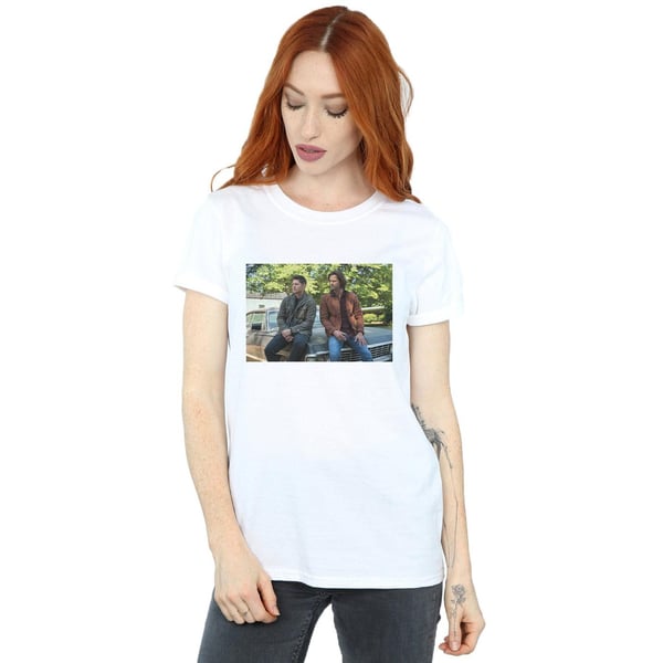 Supernatural Womens/Ladies Impala Brothers Cotton Boyfriend T-Shirt