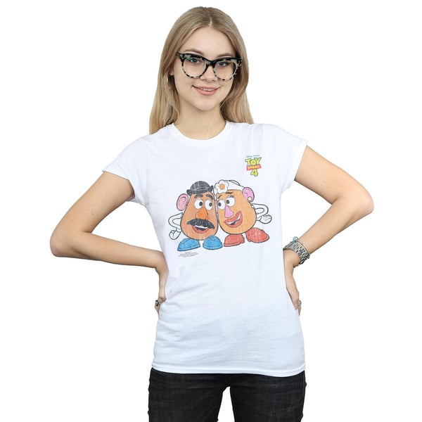 Disney Womens/Ladies Toy Story 4 Mr And Mrs Potato Head Cotton T-Shirt