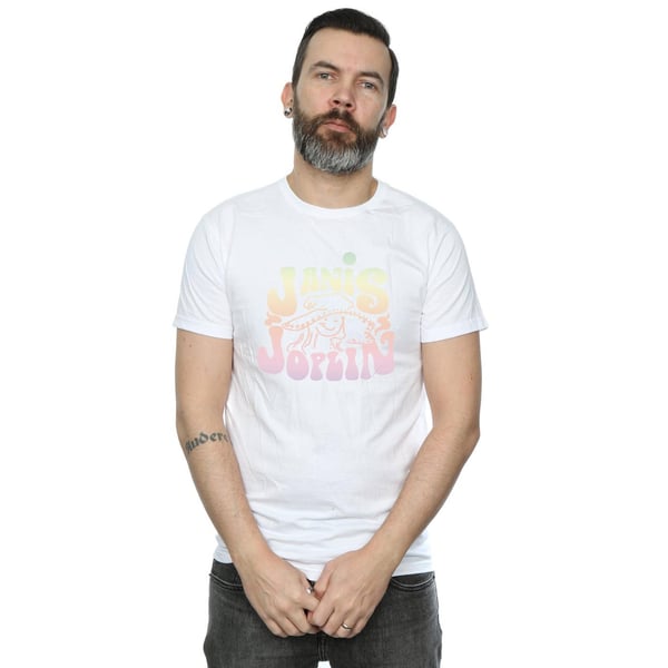 Janis Joplin Mens Pastel Logo T-Shirt
