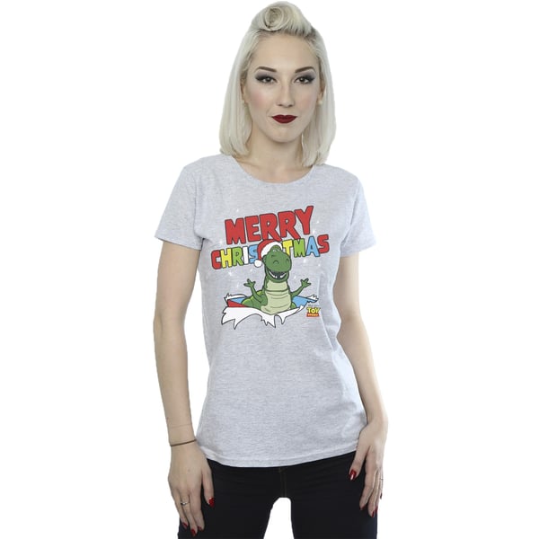 Disney Womens/Ladies Toy Story Rex Christmas Burst Cotton T-Shirt