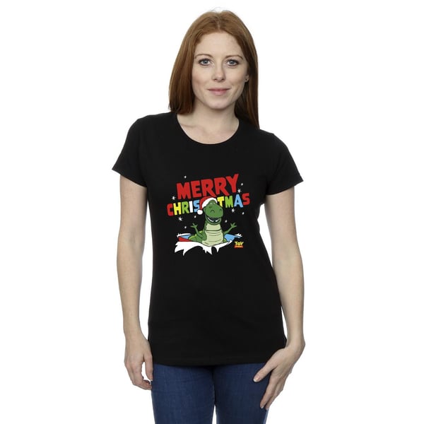 Disney Womens/Ladies Toy Story Rex Christmas Burst Cotton T-Shirt