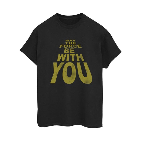 Star Wars Womens/Ladies May The Force Be With You Cotton Boyfriend T-Shirt
