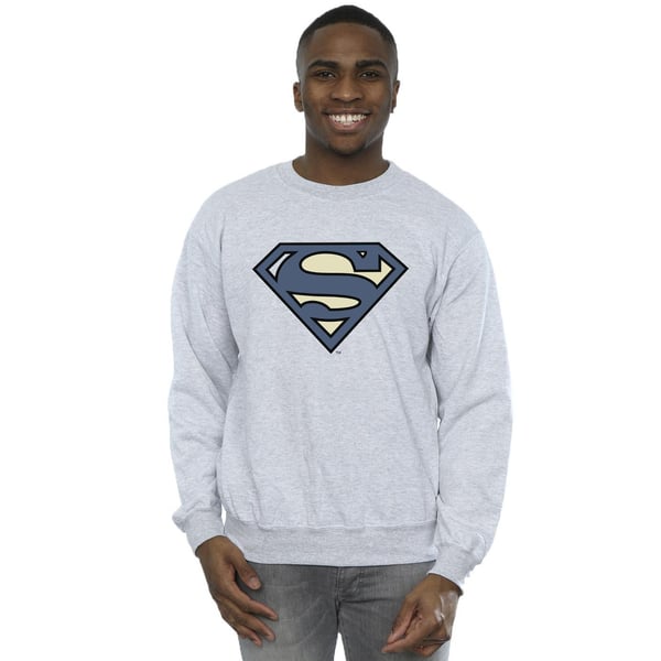 DC Comics Mens Superman Indigo Blue Logo Sweatshirt