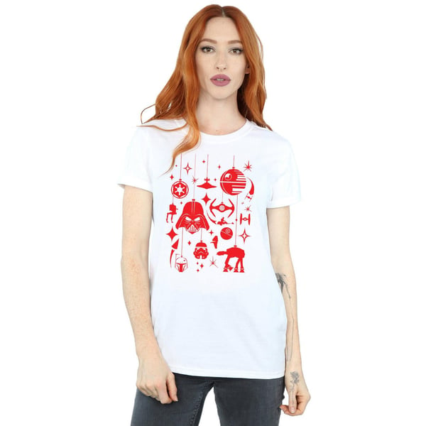 Star Wars Womens/Ladies Christmas Decorations Cotton Boyfriend T-Shirt