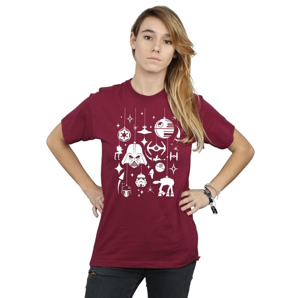 Star Wars Womens/Ladies Christmas Decorations Cotton Boyfriend T-Shirt