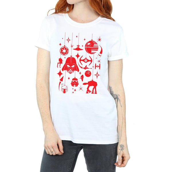 Star Wars Womens/Ladies Christmas Decorations Cotton Boyfriend T-Shirt