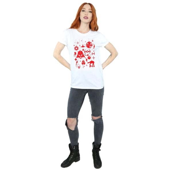 Star Wars Womens/Ladies Christmas Decorations Cotton Boyfriend T-Shirt