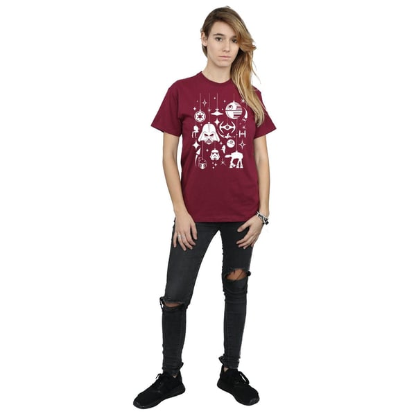 Star Wars Womens/Ladies Christmas Decorations Cotton Boyfriend T-Shirt