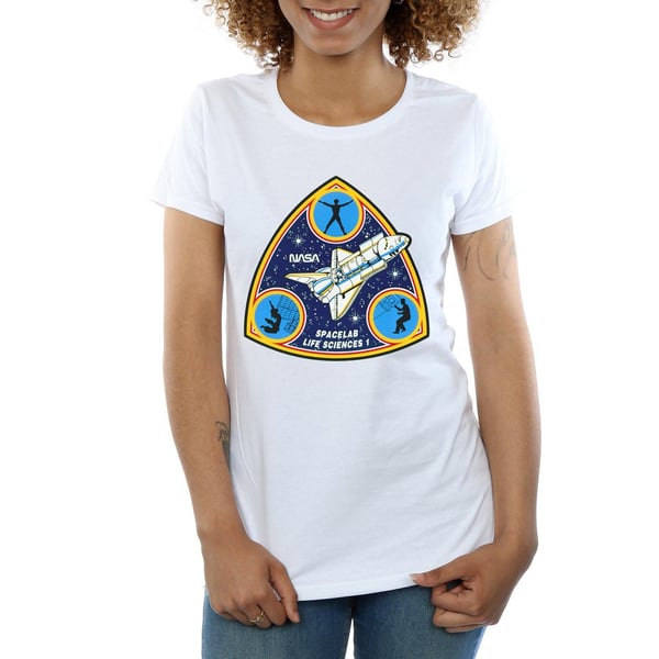 NASA Womens/Ladies Classic Spacelab Life Science Cotton T-Shirt