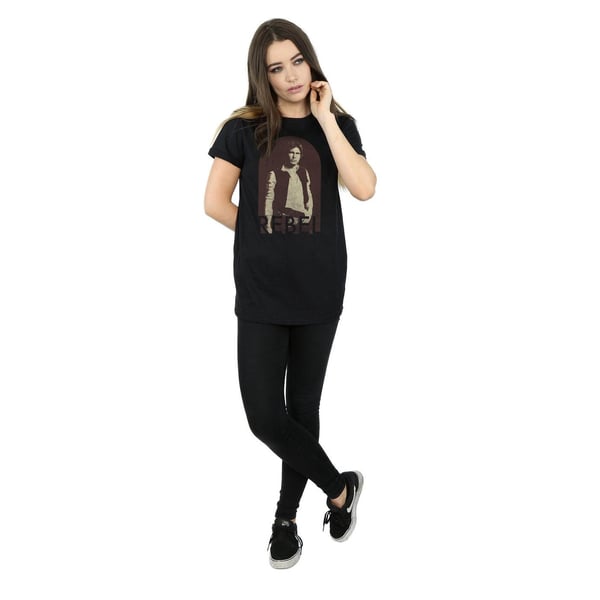 Star Wars Womens/Ladies Han Solo Rebel Cotton Boyfriend T-Shirt
