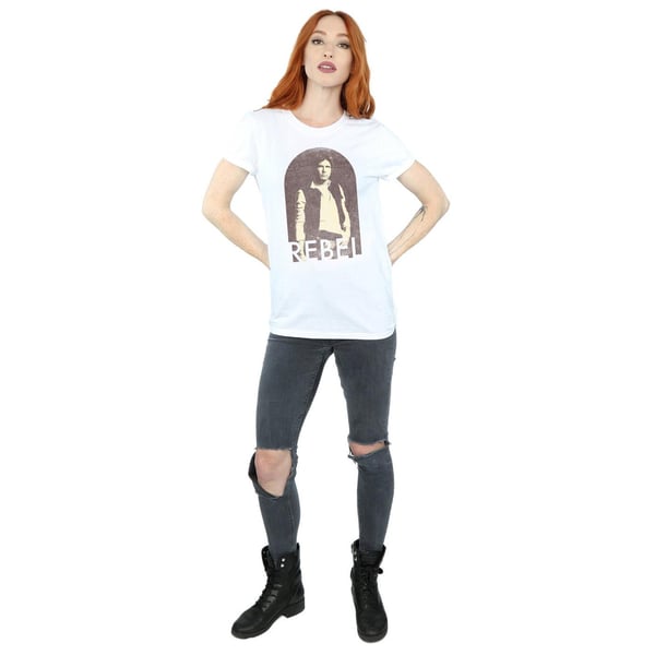 Star Wars Womens/Ladies Han Solo Rebel Cotton Boyfriend T-Shirt
