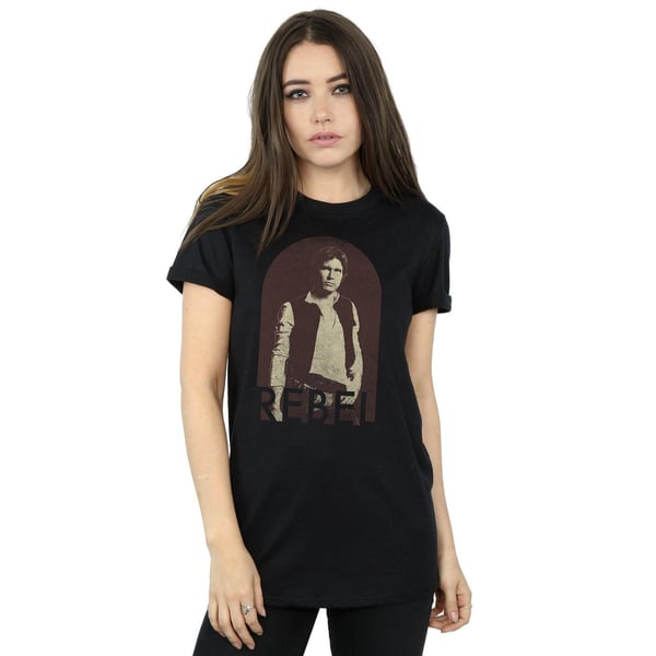 Star Wars Womens/Ladies Han Solo Rebel Cotton Boyfriend T-Shirt