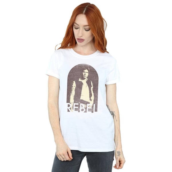 Star Wars Womens/Ladies Han Solo Rebel Cotton Boyfriend T-Shirt