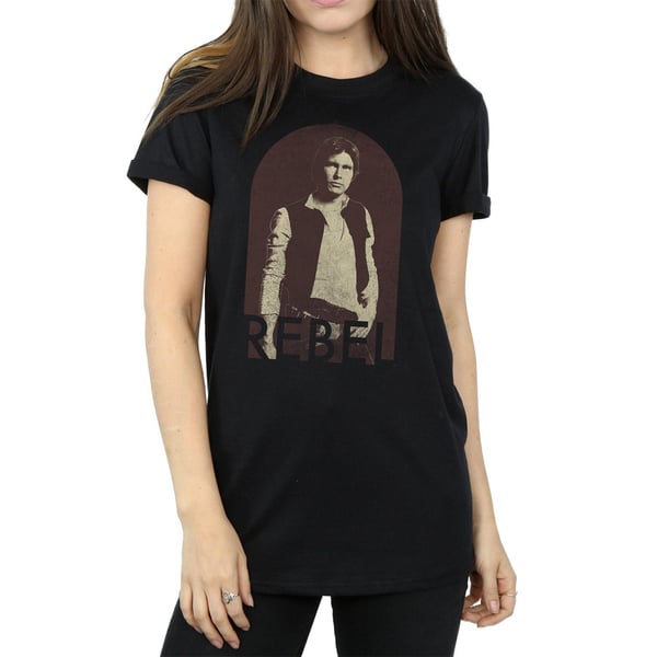 Star Wars Womens/Ladies Han Solo Rebel Cotton Boyfriend T-Shirt
