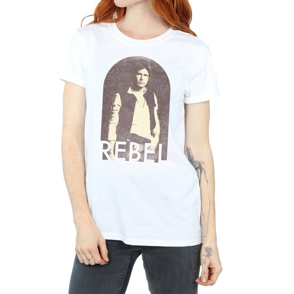 Star Wars Womens/Ladies Han Solo Rebel Cotton Boyfriend T-Shirt