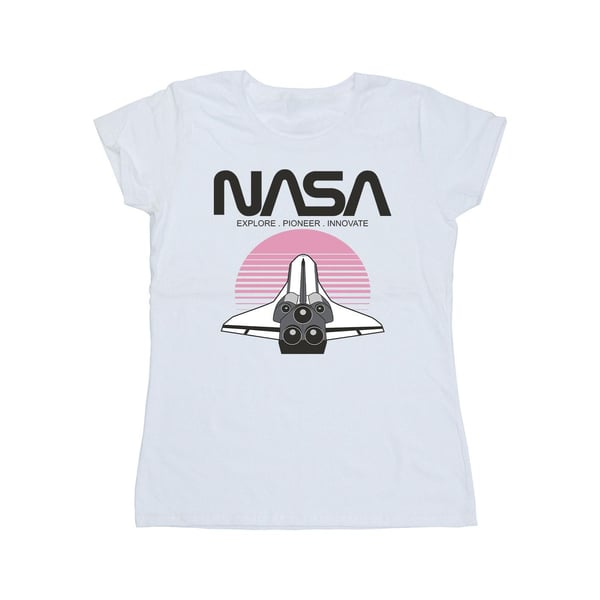 NASA Womens/Ladies Space Shuttle Sunset Cotton T-Shirt