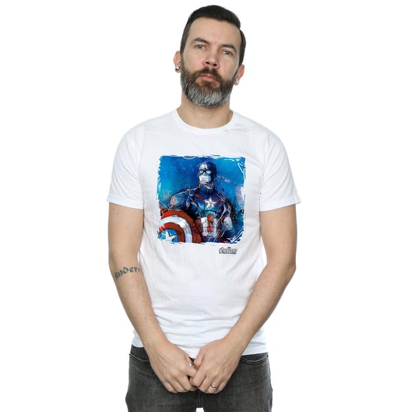 Captain America Mens Art Cotton T-Shirt