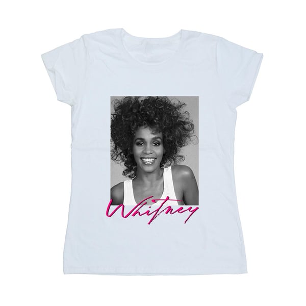 Whitney Houston Dam/Dam Smile Photograph T-shirt i bomull