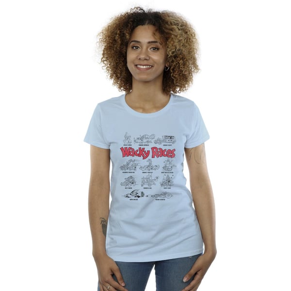 Wacky Races Womens/Ladies Car Lineup Cotton T-Shirt