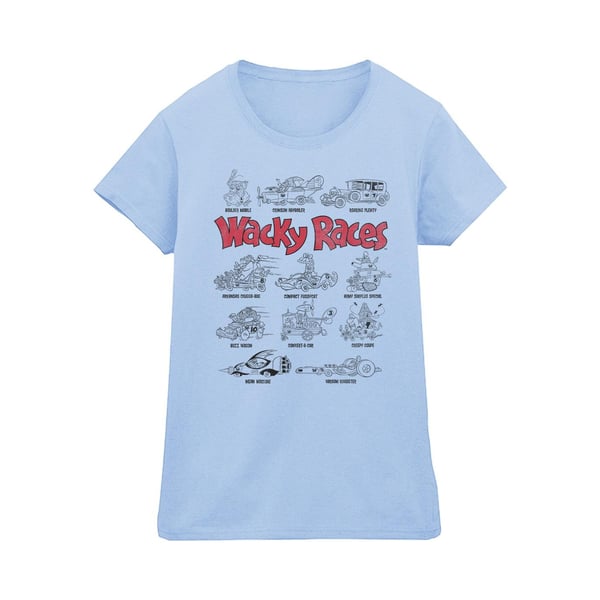 Wacky Races Womens/Ladies Car Lineup Cotton T-Shirt