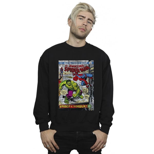 Marvel Mens Spider-Man VS Hulk Cover Sweatshirt