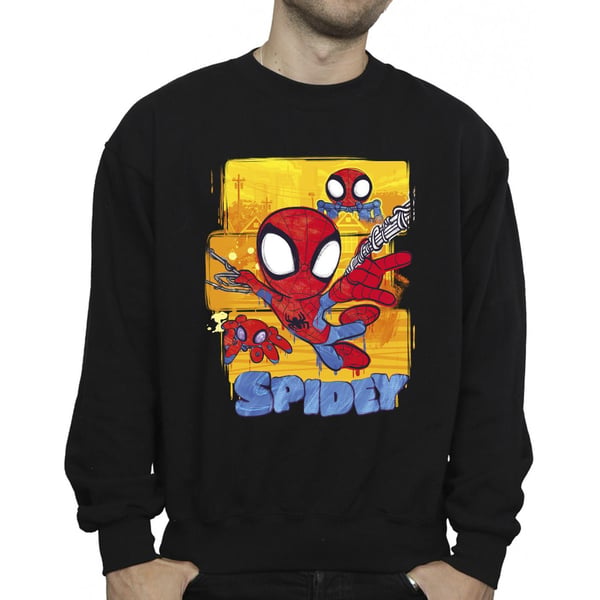 Marvel Mens Spidey And His Amazing Friends Flying Sweatshirt