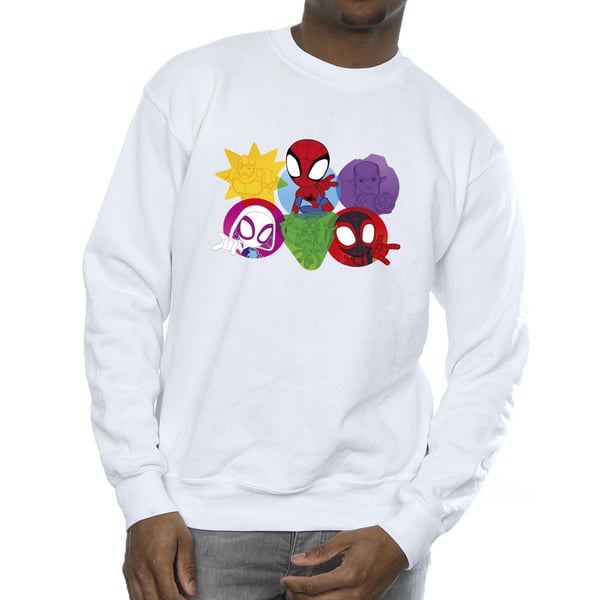 Marvel Mens Spidey And His Amazing Friends Faces Sweatshirt