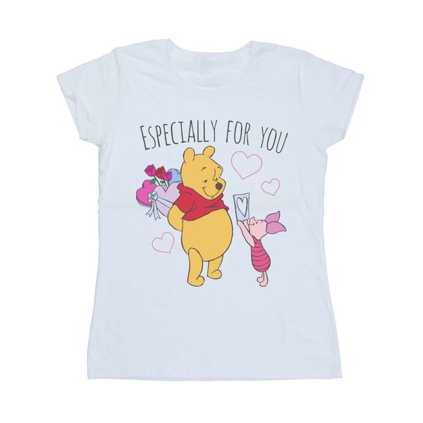 Disney Dam/Dam Nalle Puh Nasse Alla hjärtans dag present T-shirt i bomull