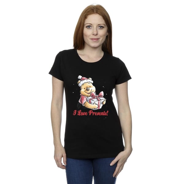 Disney Womens/Ladies Winnie The Pooh Love Presents Cotton T-Shirt
