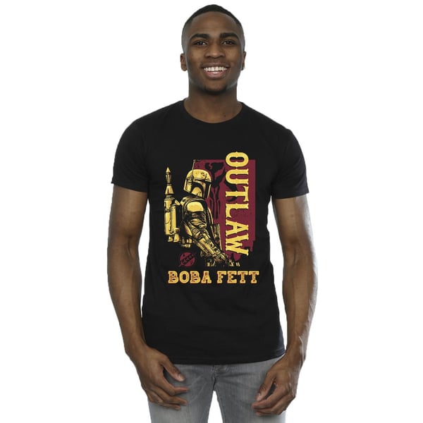 Star Wars Mens The Book Of Boba Fett Distressed Outlaw T-Shirt