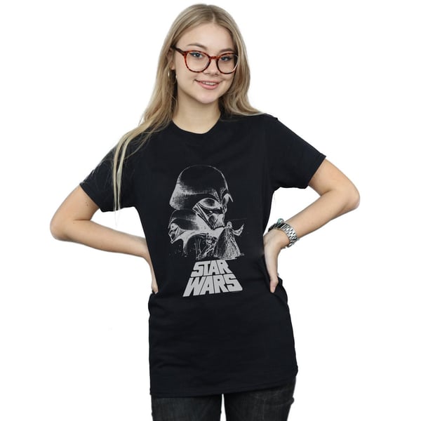 Star Wars Womens/Ladies Darth Vader Sketch Cotton Boyfriend T-Shirt