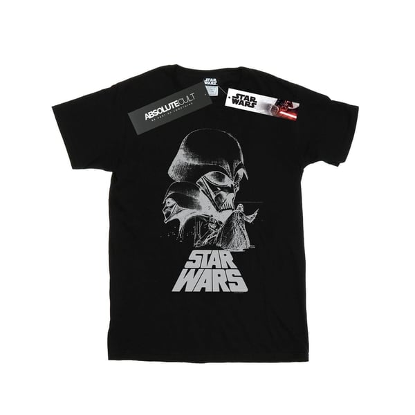 Star Wars Womens/Ladies Darth Vader Sketch Cotton Boyfriend T-Shirt