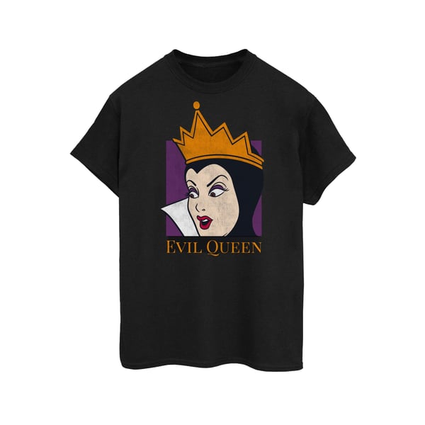 Snow White And The Seven Dwarfs Womens/Ladies Evil Queen Head Cotton Boyfriend T-Shirt Snow White And The Seven Dwarfs Womens/Ladies Evil Queen Head Cotton Boyfriend T-Shirt