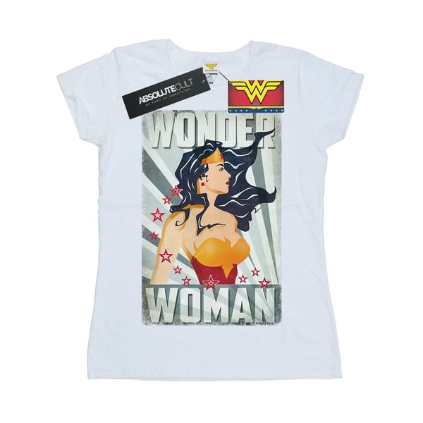 DC Comics Womens/Ladies Wonder Woman Poster Cotton T-Shirt