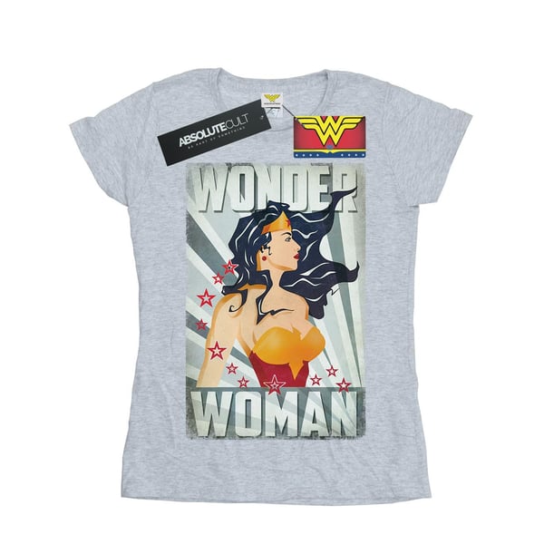 DC Comics Womens/Ladies Wonder Woman Poster Cotton T-Shirt