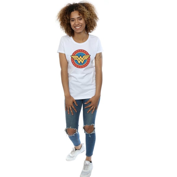 DC Comics Womens/Ladies Wonder Woman Circle Logo Cotton T-Shirt